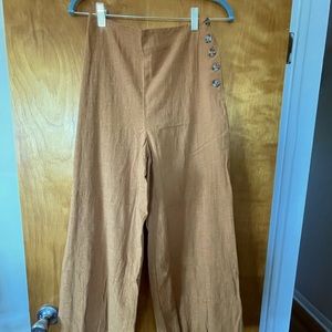 NWT cropped linen pant